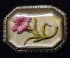 Goofus Glass Pink Flower Pin