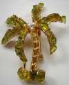 Swoboda Peridot & Pearl Palm Tree Pin