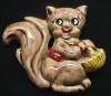 Elzac California Pottery Ceramic Squirrel Pin