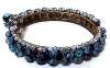 Alice Caviness Blue Glass Hinged Bracelet