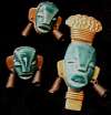 Ceramic and Copper African Mask Set