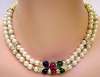 Grosse Faux Pearl & Glass Necklace