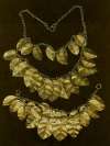 Festoon-Style Leaf Motif Necklace and Bracelet