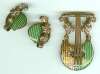Matisse Copper Lyre Pin & Earring Set