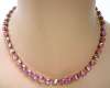 Pink Aurora Borealis Glass Stone Necklace