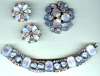 Vintage Blue & Frosty Glass Parure