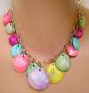 Pastel Seashells & Plastic Link Necklace