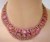 Pink Rhinestone Collar Necklace