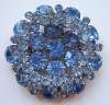 Vintage Tiered Baby Blue Rhinestone Brooch