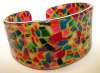 Multicolored Mosaic Pattern Cuff Bracelet