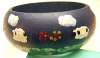 Painted Wood Pastoral Sheep Theme Bangle  Bracelet