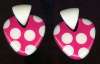 Pink Polka Dot Plastic Earrings