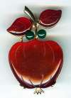 Carnelian Glass Apple Pin/Pendant