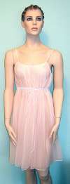 Vintage Lingerie ~ Pink Grecian Style Babydoll Nightgown
