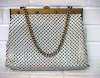 Vintage Honeycomb Pattern Purse Handbag