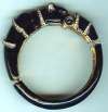 Hinged Black Panther Cat Bracelet