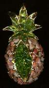 Figural Pineapple Pendant w/ Stones