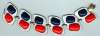 Denning Red White & Blue Copper Enamel Bracelet