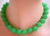Vintage Apple Green Glass Beads - Handknotted