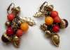 Acorn & Beads Dangle Earrings