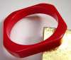 Red Octagonal Bakelite Bangle