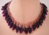 Vintage Purple Plastic Grapes Necklace