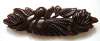 Carved Chocolate Brown Bakelite Swan Pin