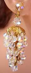 Aurora Borealis Crystal Chandelier Earrings