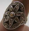 Vintage Uncas Sterling & Marcasite Ring ~ Sz 7