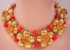 Zoe Coste France Floral Necklace & Earrings
