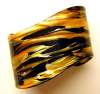 Acetate Cuff Bracelet ~ Pearlized Tiger Stripe