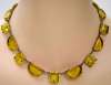 Czech Citrine Glass Necklace