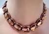 Renoir Copper Link Necklace ~ Tulip Pattern