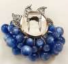 Miriam Haskell Blue Moonglow Glass Fur Clip