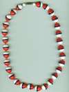 Vintage Red White & Blue Plastic Bead Necklace