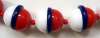 Vintage Red White & Blue Plastic Bead Necklace