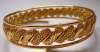 Vintage Goldtone Bangle Bracelet ~ Braided Design