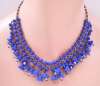 Miriam Haskell Blue Glass Bells Necklace