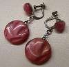 Czech Pink Glass Drop Earrings