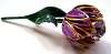 Sandor Enameled Purple Flower Pin Brooch