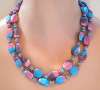 Vintage German Candy Colors Glass Bead Necklace