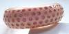 Weiss Pink Thermoplastic Clamper Bracelet ~ Pink Rhinestones