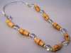 JUDITH HENDLER Lucite & Bamboo Bead Necklace