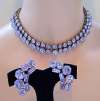 KRAMER Alexandrite Violet/Blue Color Changer Necklace & Earring Set