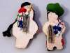 ELZAC Ceramic Spanish Boy and Girl Figural Pins