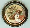 LEA STEIN Serigraphy Pin ~ Lady in Picture Hat