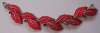 LISNER Red Thermoplastic Leaf Bracelet