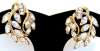 Trifari (Alfred Philippe) Goldtone & Navette Vine Motif Earrings