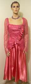 Rose Pink & Lace Party / Prom Tango Dress ~ 9/10 NWT