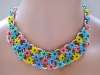 Pastel Plastic Flowers Necklace